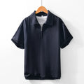 Men's Linen Blend Short Sleeve Polo Shirt | Breathable Casual Summer Essential