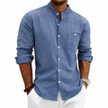 Men's Linen Button-Up Shirt | Lightweight Breathable Spring Essential