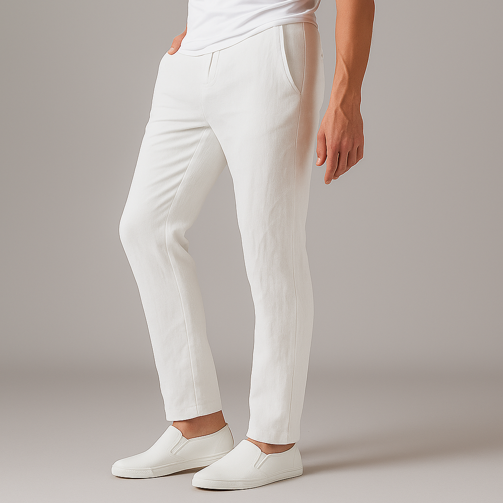 Men's Linen Casual Trousers | Lightweight Breathable Comfort Fit