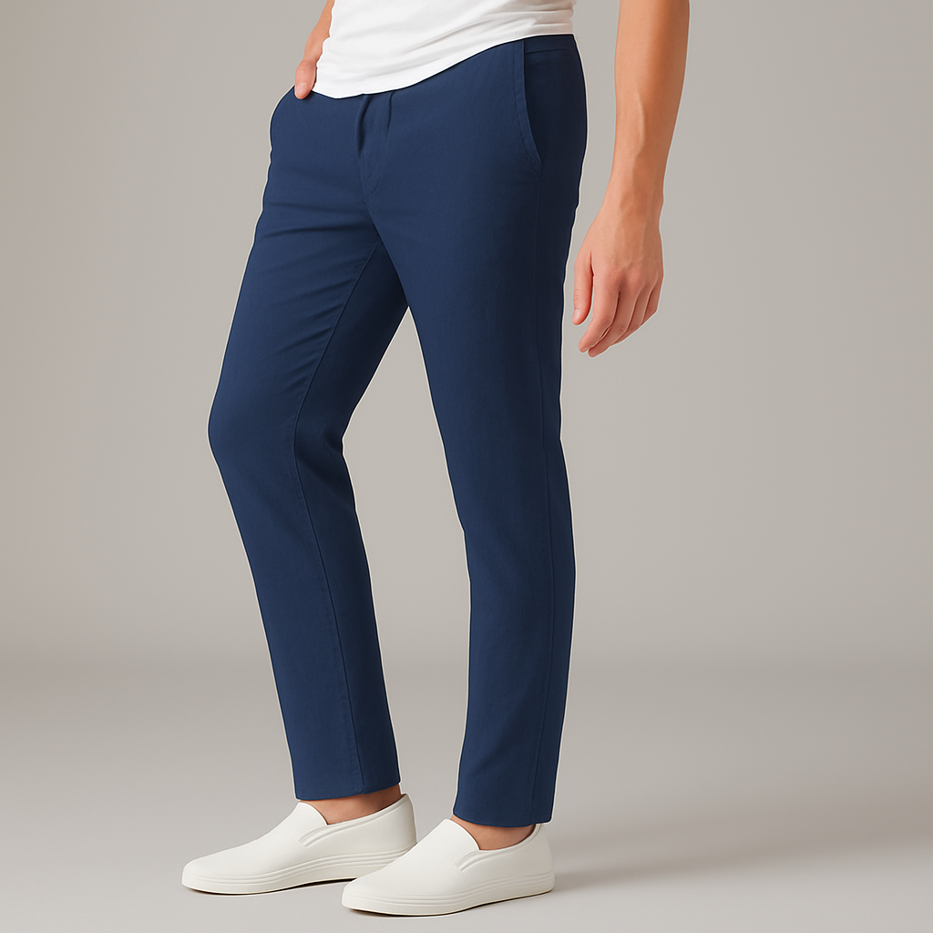 Men's Linen Casual Trousers | Lightweight Breathable Comfort Fit