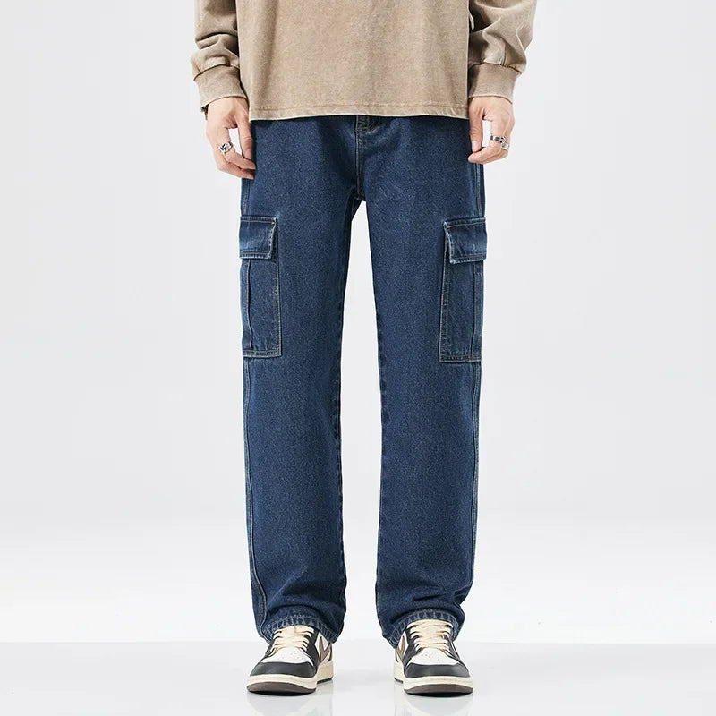 Men's Loose Straight Leg Denim Jeans | Trendy Casual Fashion Pants