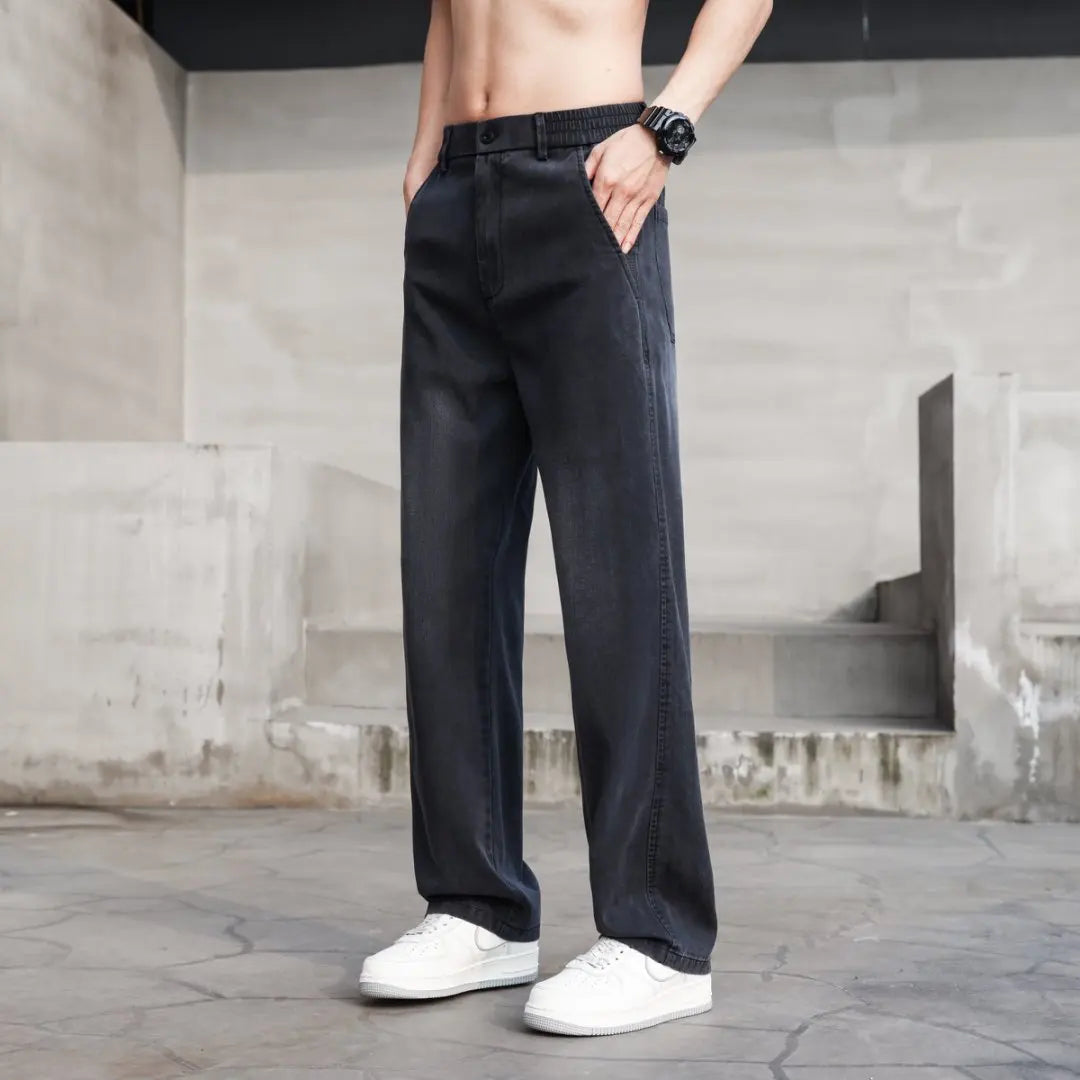 Men's Lyocell Denim Summer Jeans | Elegant Relaxed Everyday Fit