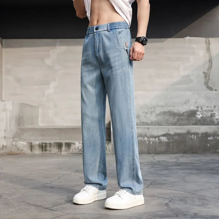 Men's Lyocell Denim Summer Jeans | Elegant Relaxed Everyday Fit