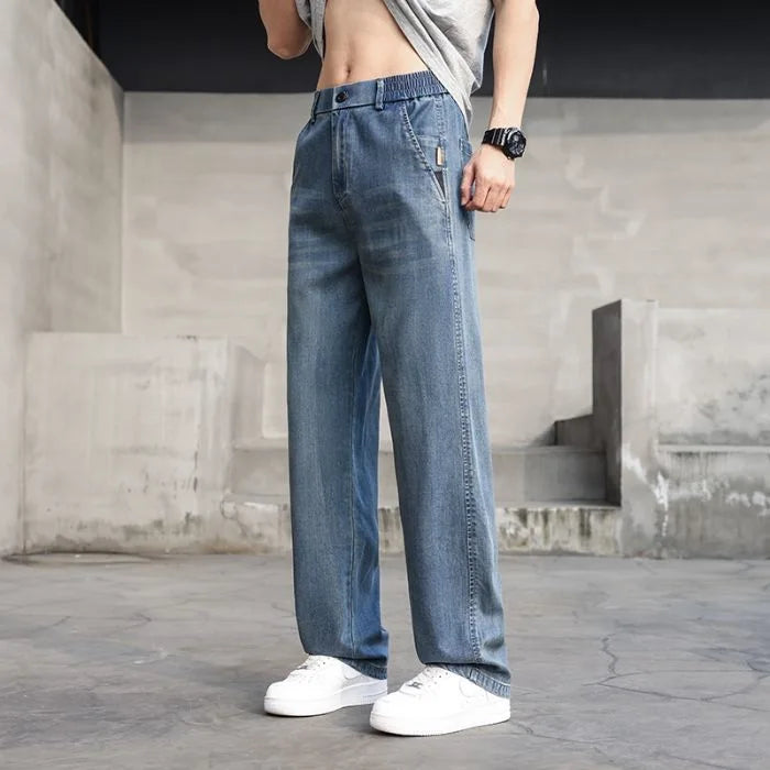 Men's Lyocell Denim Summer Jeans | Elegant Relaxed Everyday Fit
