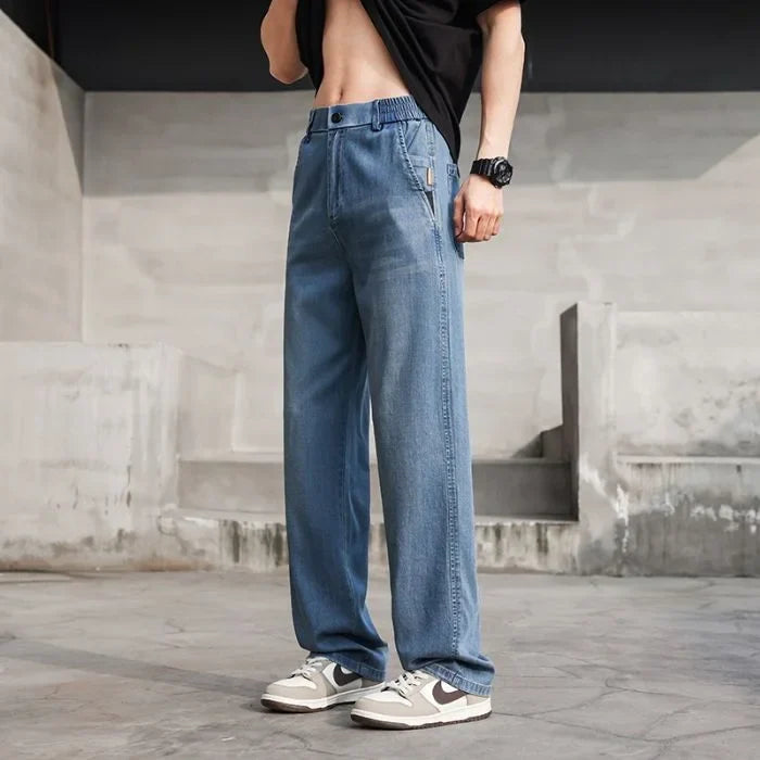 Men's Lyocell Denim Summer Jeans | Elegant Relaxed Everyday Fit