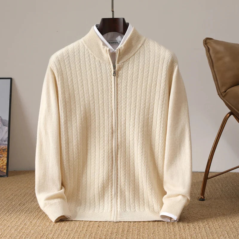 Men's Merino Wool Quarter Zip Sweater | Refined Modern Layering Essential