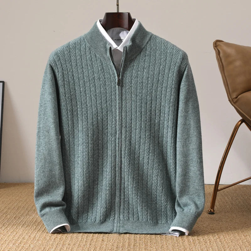 Men's Merino Wool Quarter Zip Sweater | Refined Modern Layering Essential