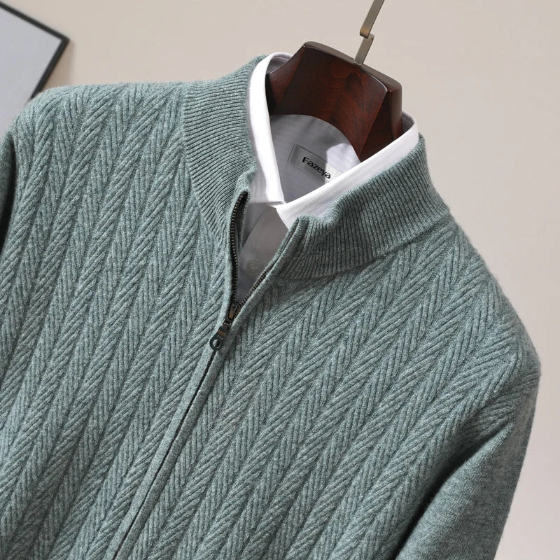 Men's Merino Wool Quarter Zip Sweater | Refined Modern Layering Essential