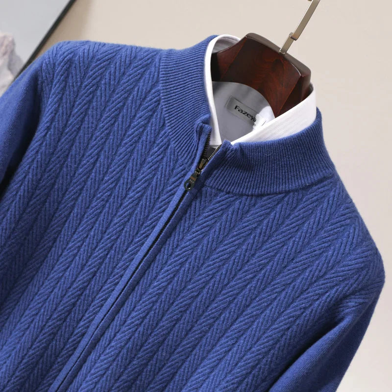 Men's Merino Wool Quarter Zip Sweater | Refined Modern Layering Essential