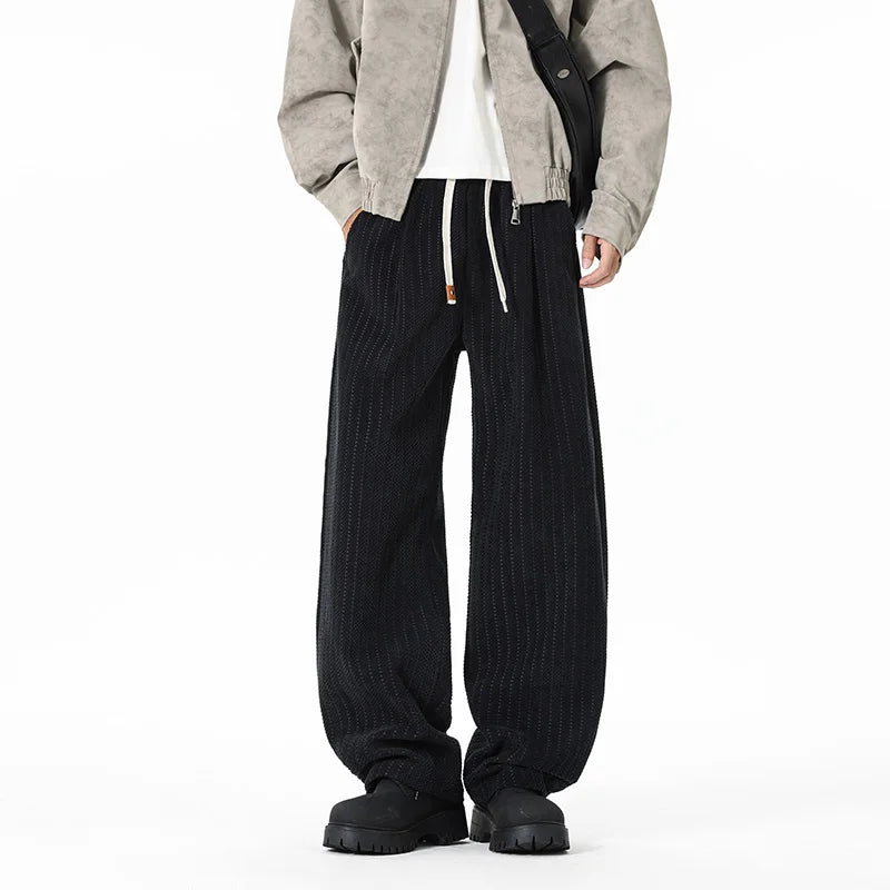 Men's Plus Size Corduroy Pants | Vintage Wide Leg Comfort Fit | Trendy Casual Style