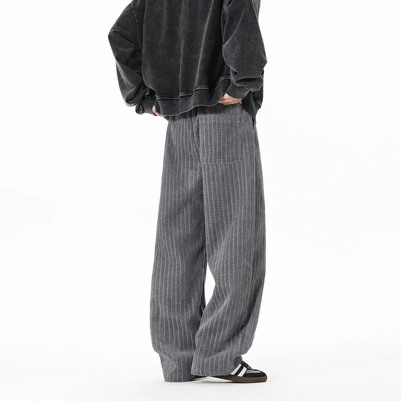 Men's Plus Size Corduroy Pants | Vintage Wide Leg Comfort Fit | Trendy Casual Style