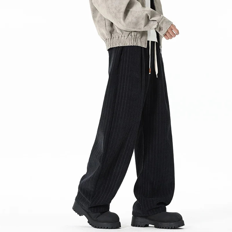 Men's Plus Size Corduroy Pants | Vintage Wide Leg Comfort Fit | Trendy Casual Style