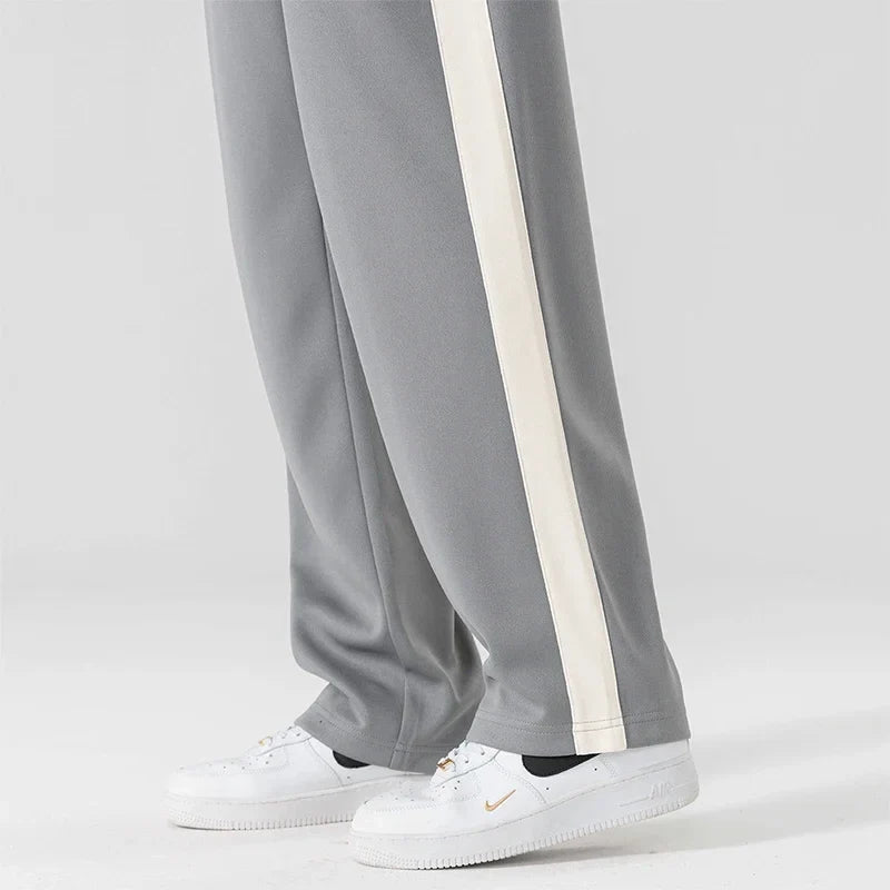 Men's Polyester Wide Leg Trousers | Relaxed Oversized Streetwear Fit