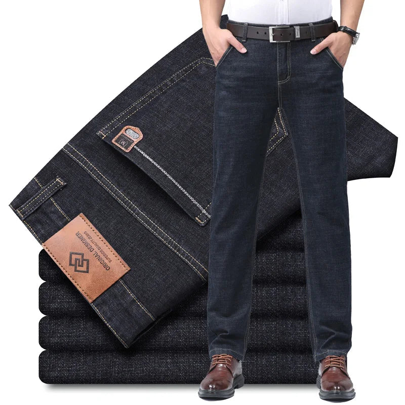 Men's Premium Cotton Denim Jeans | Timeless Structured Comfort Fit