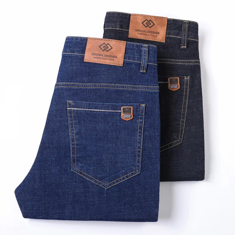 Men's Premium Cotton Denim Jeans | Timeless Structured Comfort Fit