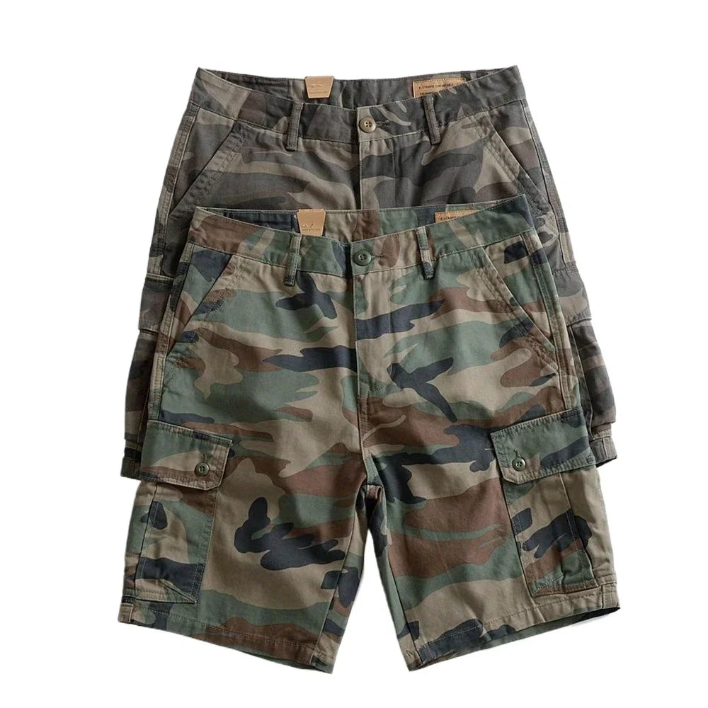 Men's Pure Cotton Camouflage Overalls Shorts | Relaxed All-Day Comfort Fit