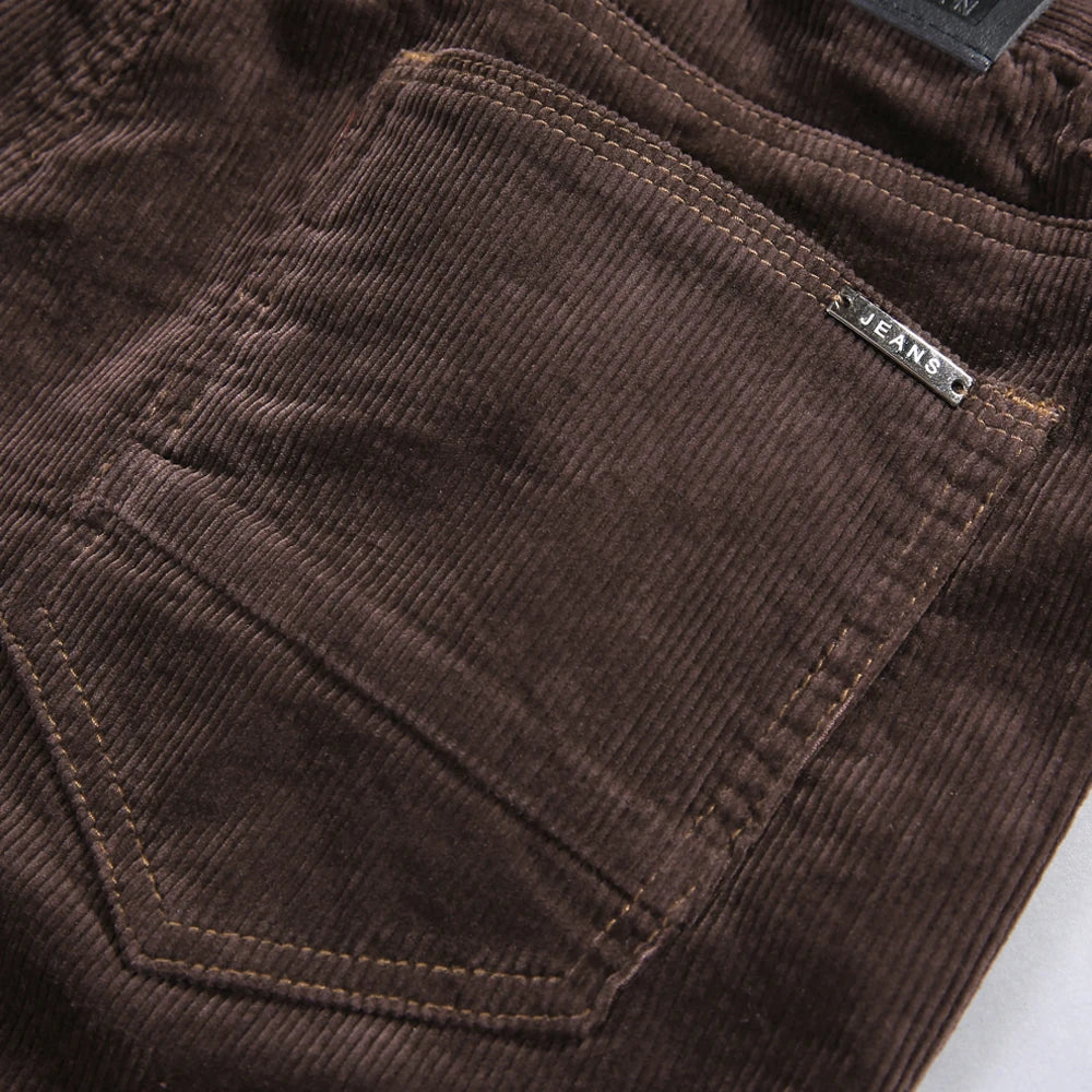 Men's Ribbed Corduroy Trousers | Timeless Structured Elegance