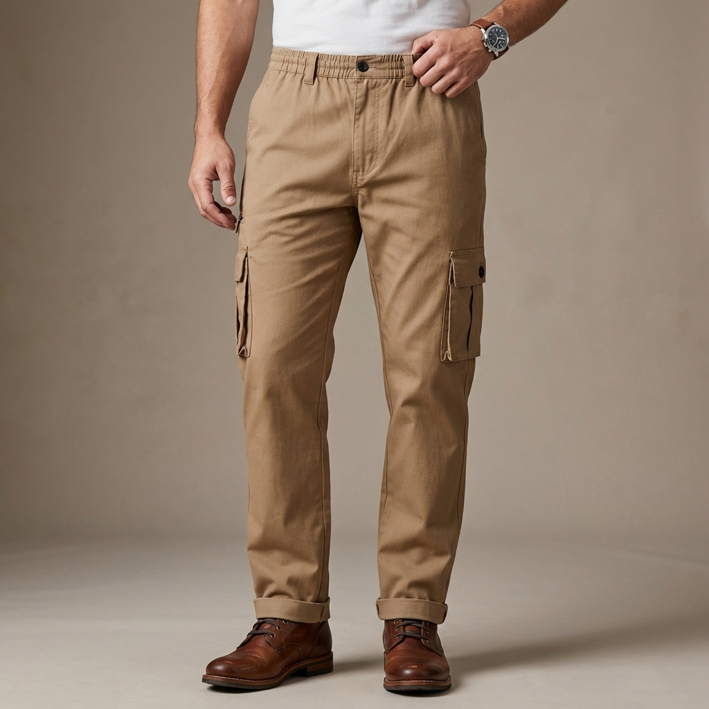 Men's Stretch Fabric Cargo Trousers | Versatile Urban Adventure Fit