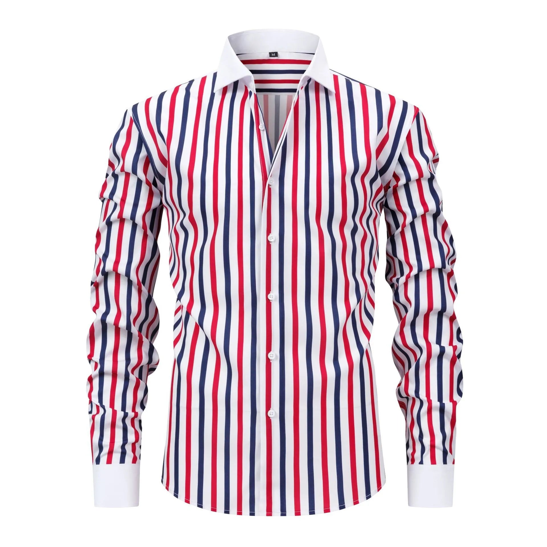 Men's Stretch Polyester Long-Sleeved Shirt | Breathable Casual Spring Essential