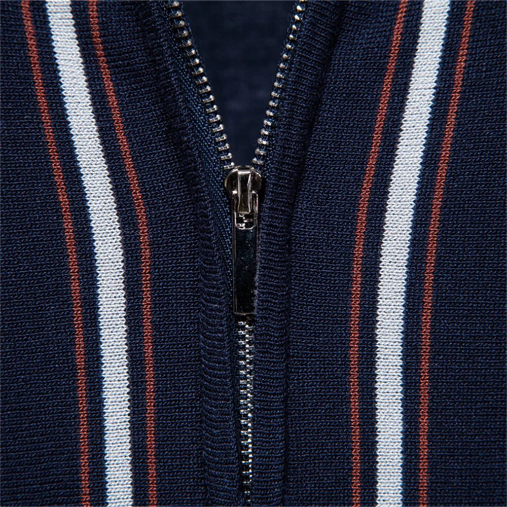 Men's Stripe Cotton Polo Shirt | Stylish Casual Short Sleeve Top