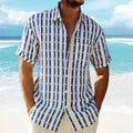 Men's Striped Knit T-Shirt | Vintage Textured Summer Essential