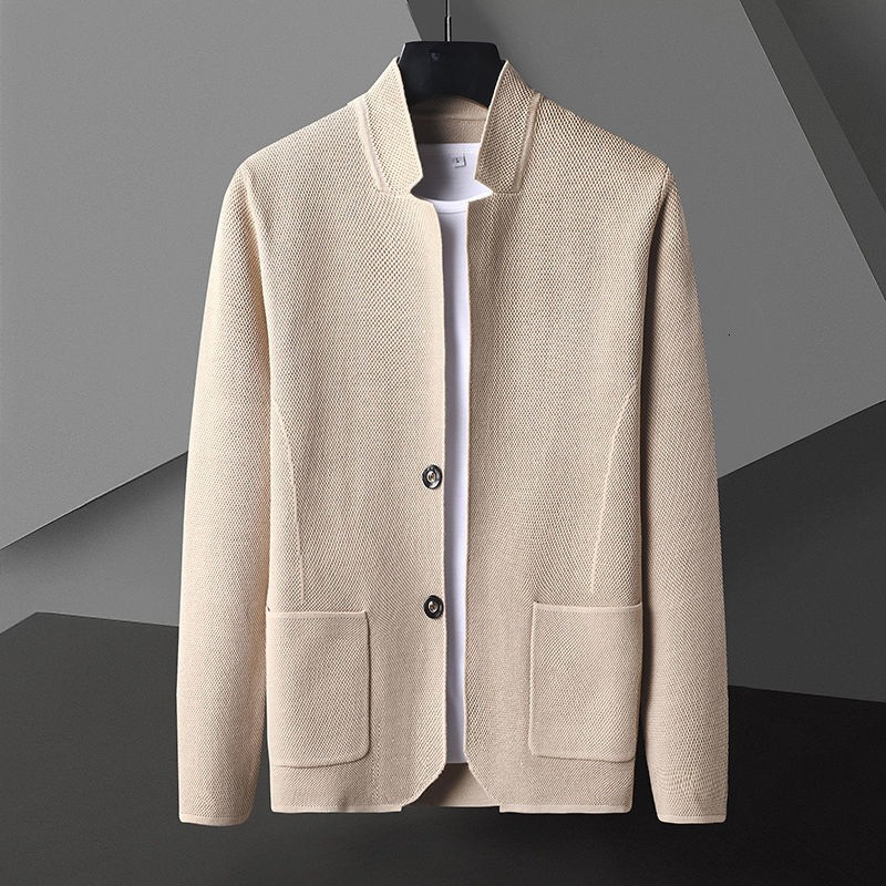 Men's Textured Knit Jacket | Sleek Breathable Urban Essential