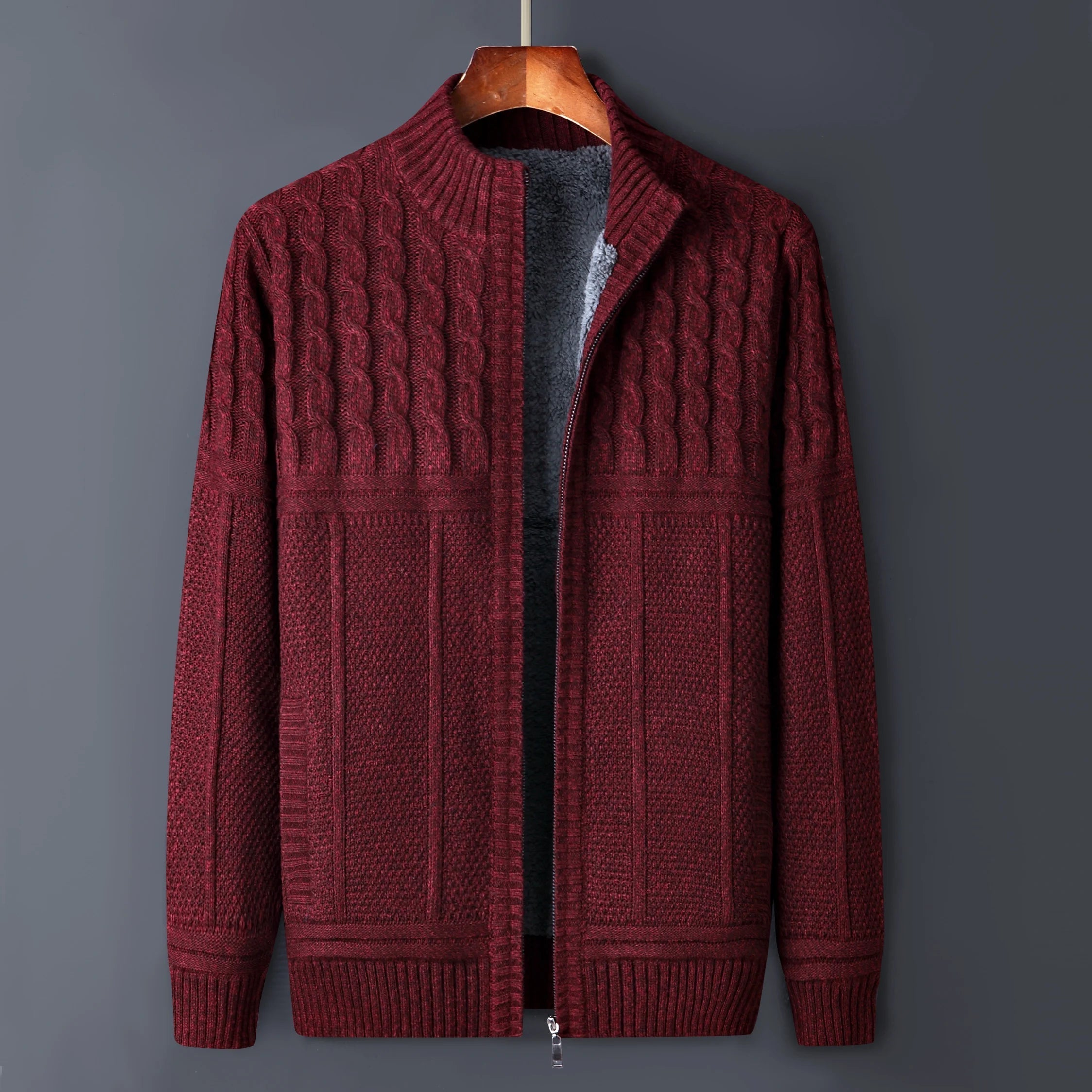 Men's Textured Knit Jacket | Structured Casual Comfort Layer
