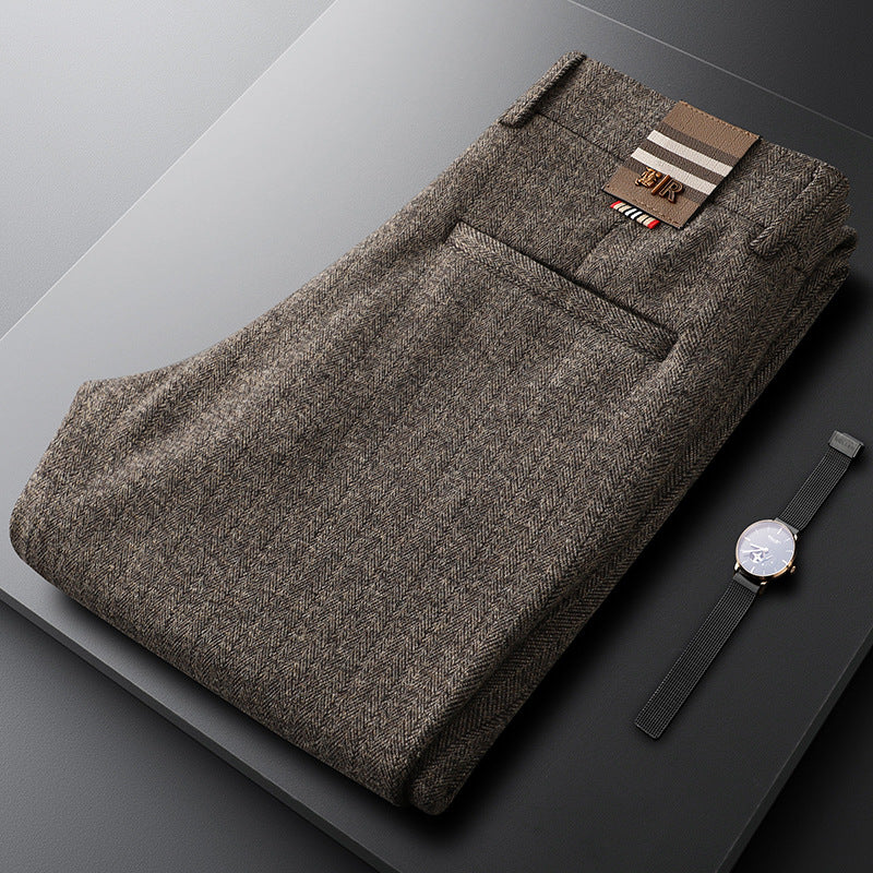 Men's Textured Tailored Trousers | Refined All-Day Comfort Fit