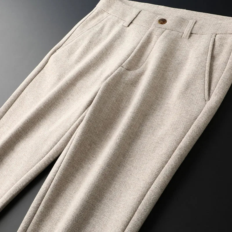 Men's Textured Tailored Trousers | Refined All-Day Comfort Fit