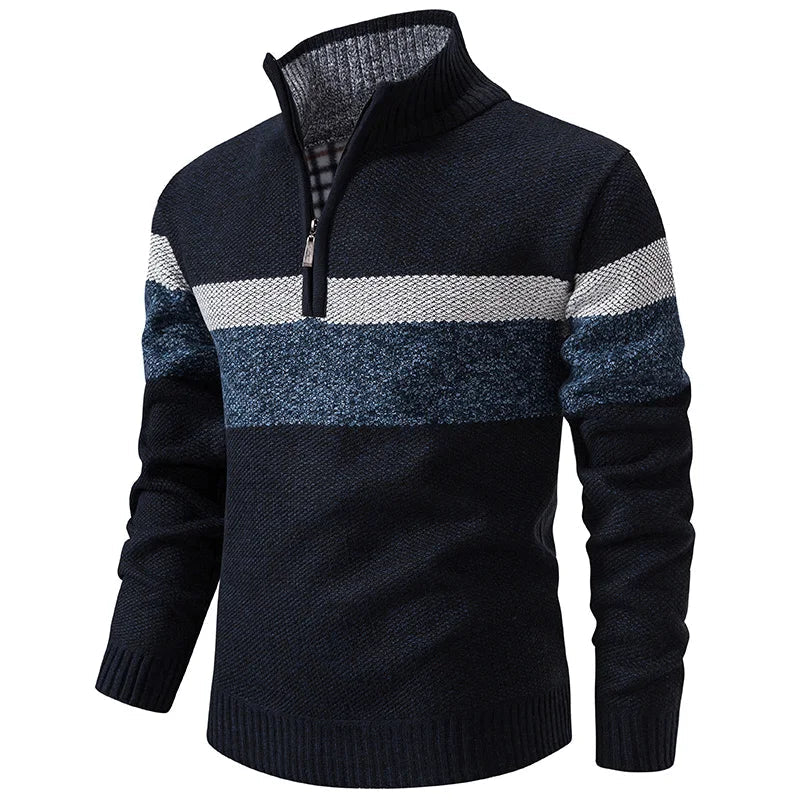 Men's Thick Knit Turtleneck Sweater | Cozy Winter Warmth Essential