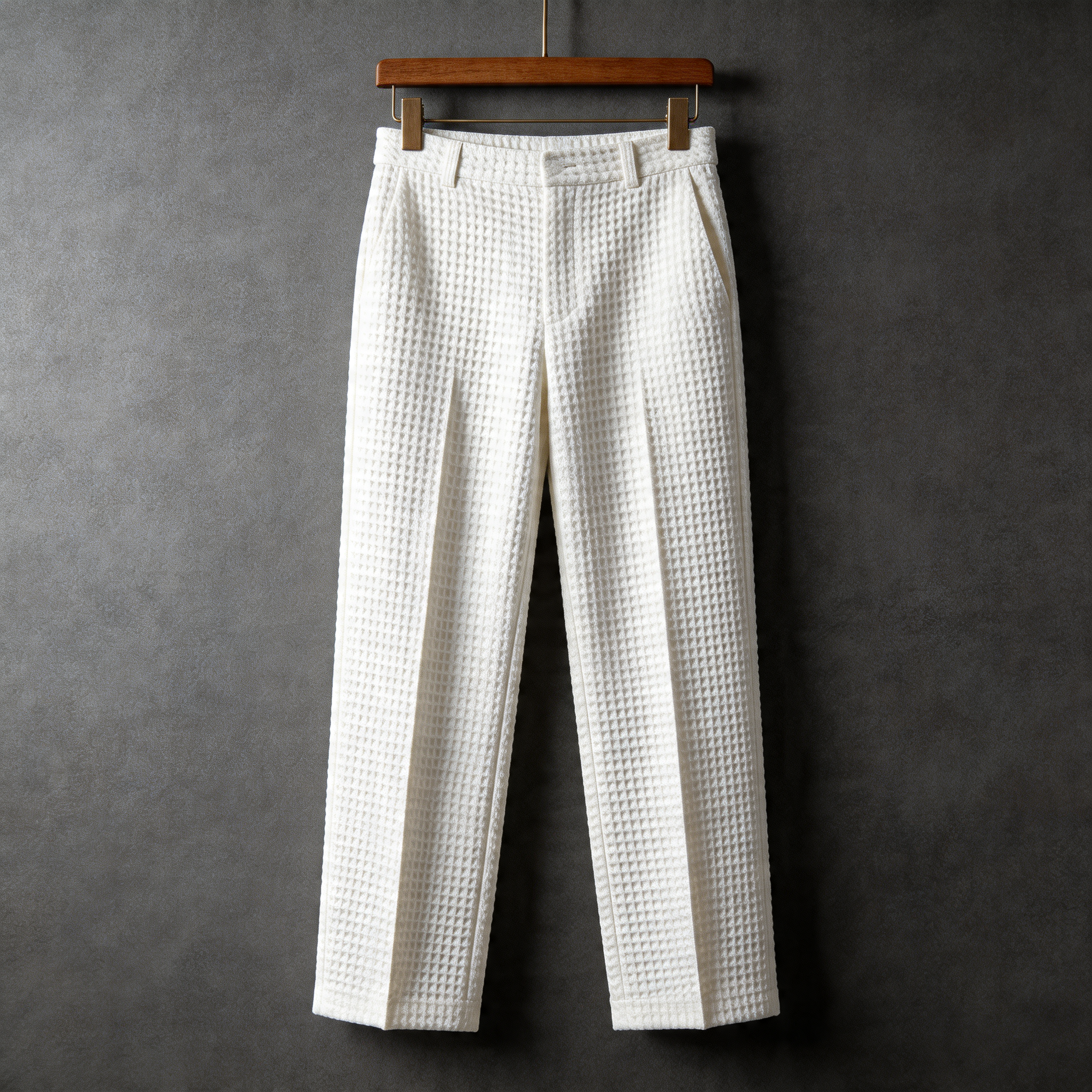 Men's Waffle Texture Trousers | Polished Business-Ready Fit