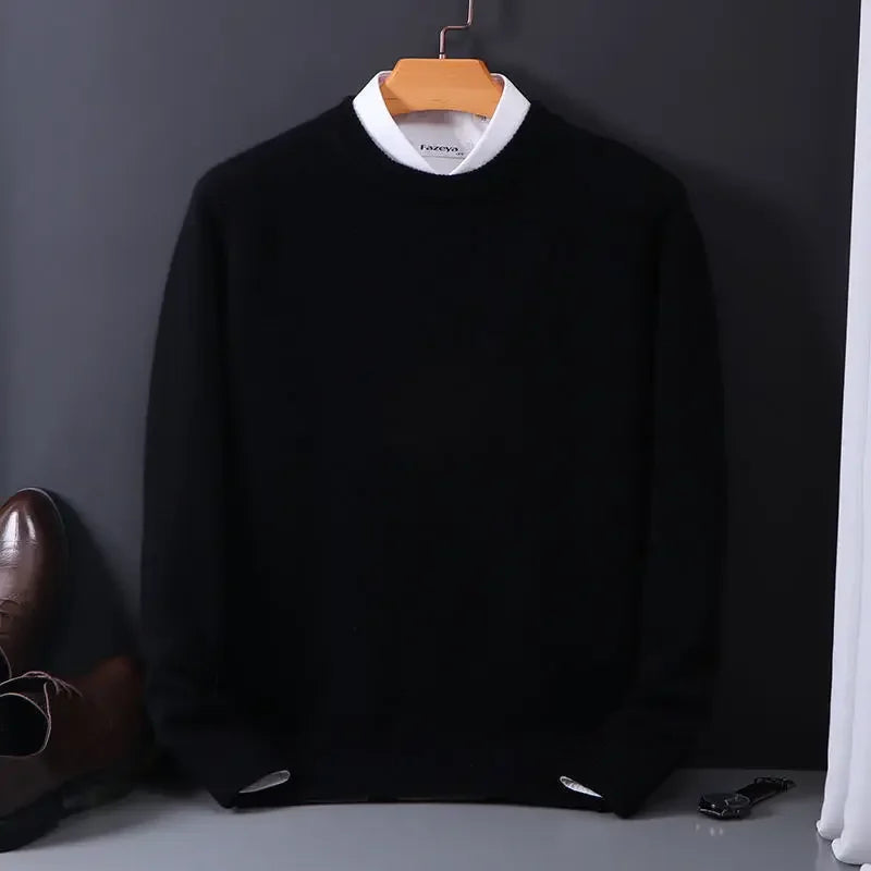 Men's Wool Blend Crew Pullover | Refined Cold Weather Essential