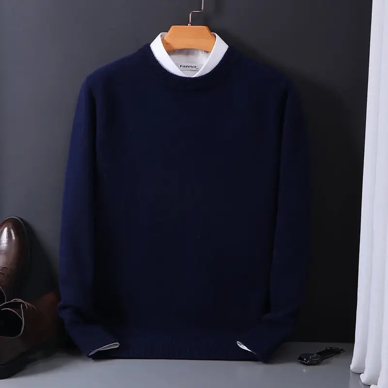 Men's Wool Blend Crew Pullover | Refined Cold Weather Essential
