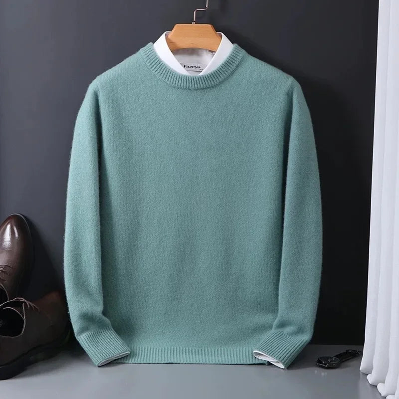 Men's Wool Blend Crew Pullover | Refined Cold Weather Essential