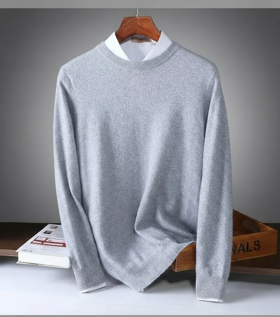 Men's Wool Blend Crew Pullover | Refined Cold Weather Essential