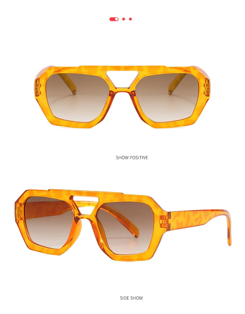 Hiking New Double Bridge Design Women Anti Light Glasses Fashion Leopard Pattern Design Glasses High Quality Outdoor Sunscreen