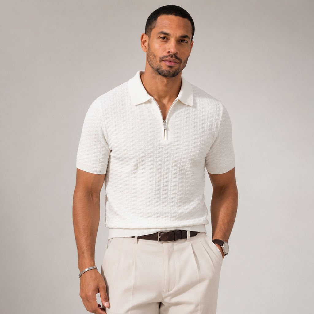 Santoro Waffle Knit Polo