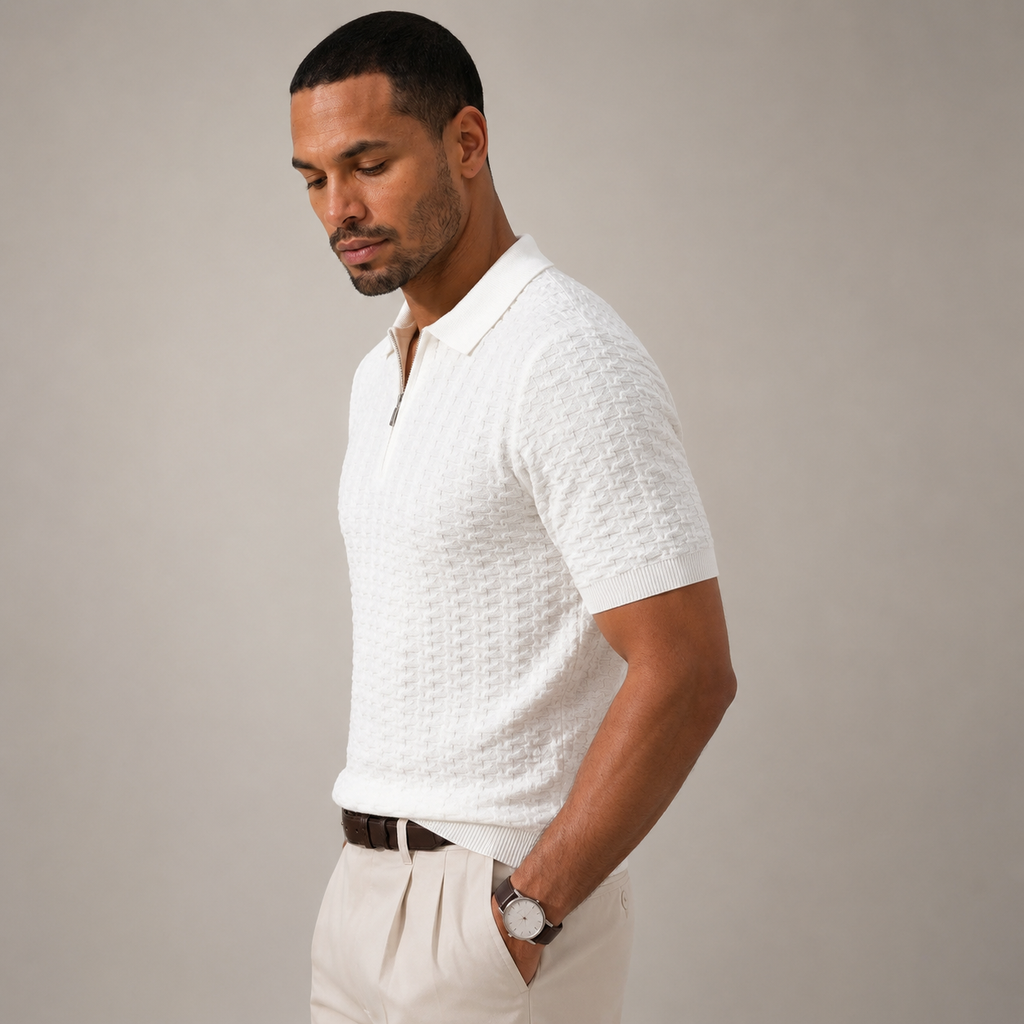 Santoro Waffle Knit Polo