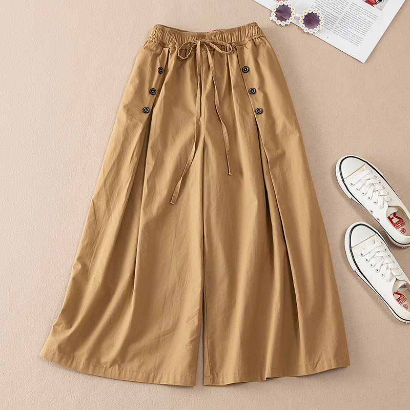 Women's Lightweight Stretch Wide Leg Pants | Relaxed High-Waisted Trousers for Effortless Comfort