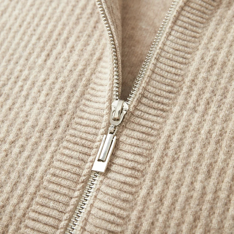 Merino Wool Hooded Cardigan | Soft Structured Everyday Essential