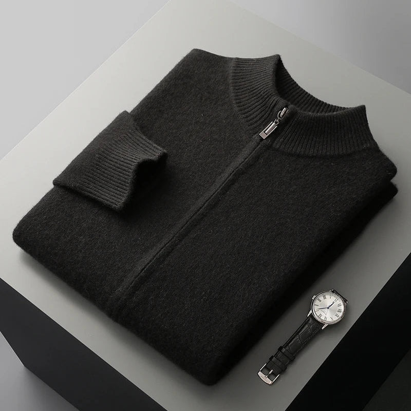 Men's Soft Wool Blend Jacket | Structured Minimalist Elegance