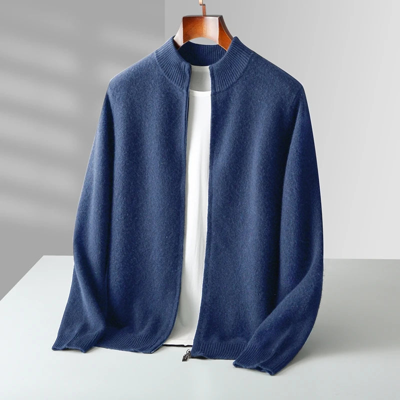 Men's Soft Wool Blend Jacket | Structured Minimalist Elegance