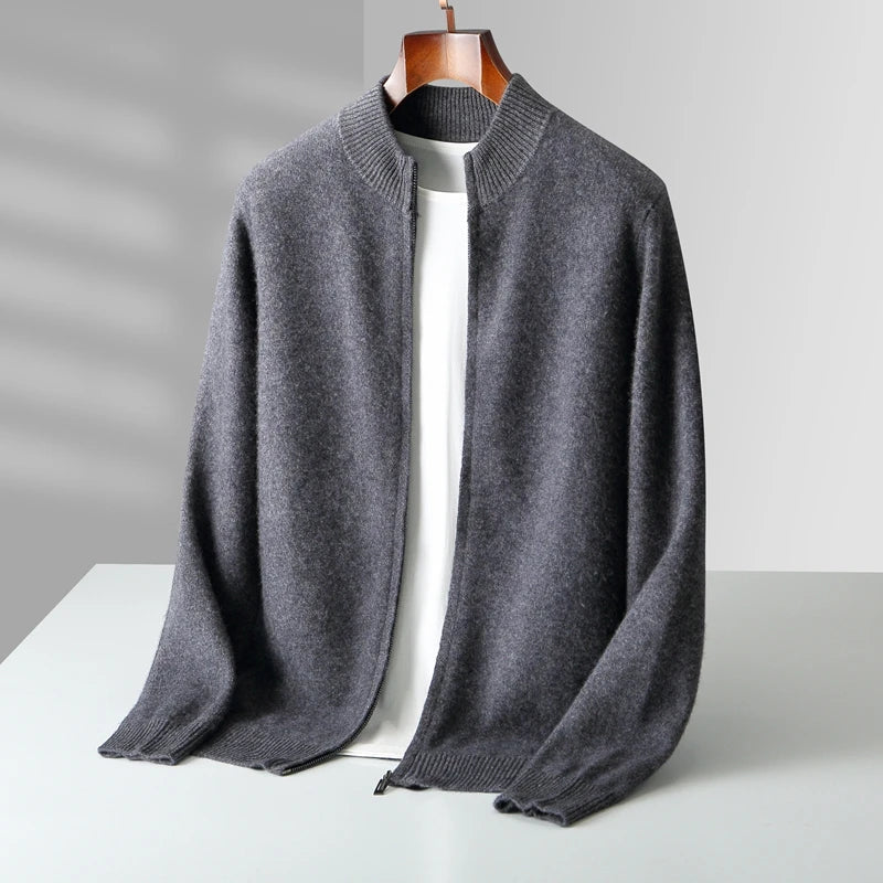 Men's Soft Wool Blend Jacket | Structured Minimalist Elegance