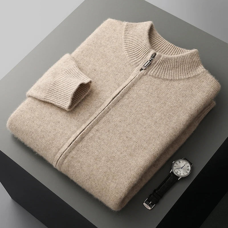 Men's Soft Wool Blend Jacket | Structured Minimalist Elegance