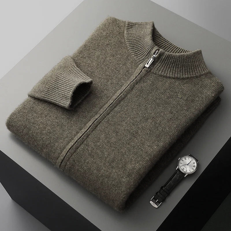 Men's Soft Wool Blend Jacket | Structured Minimalist Elegance