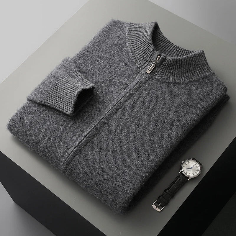 Men's Soft Wool Blend Jacket | Structured Minimalist Elegance