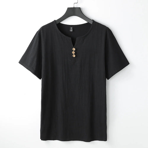 Castello Linen Button Tee