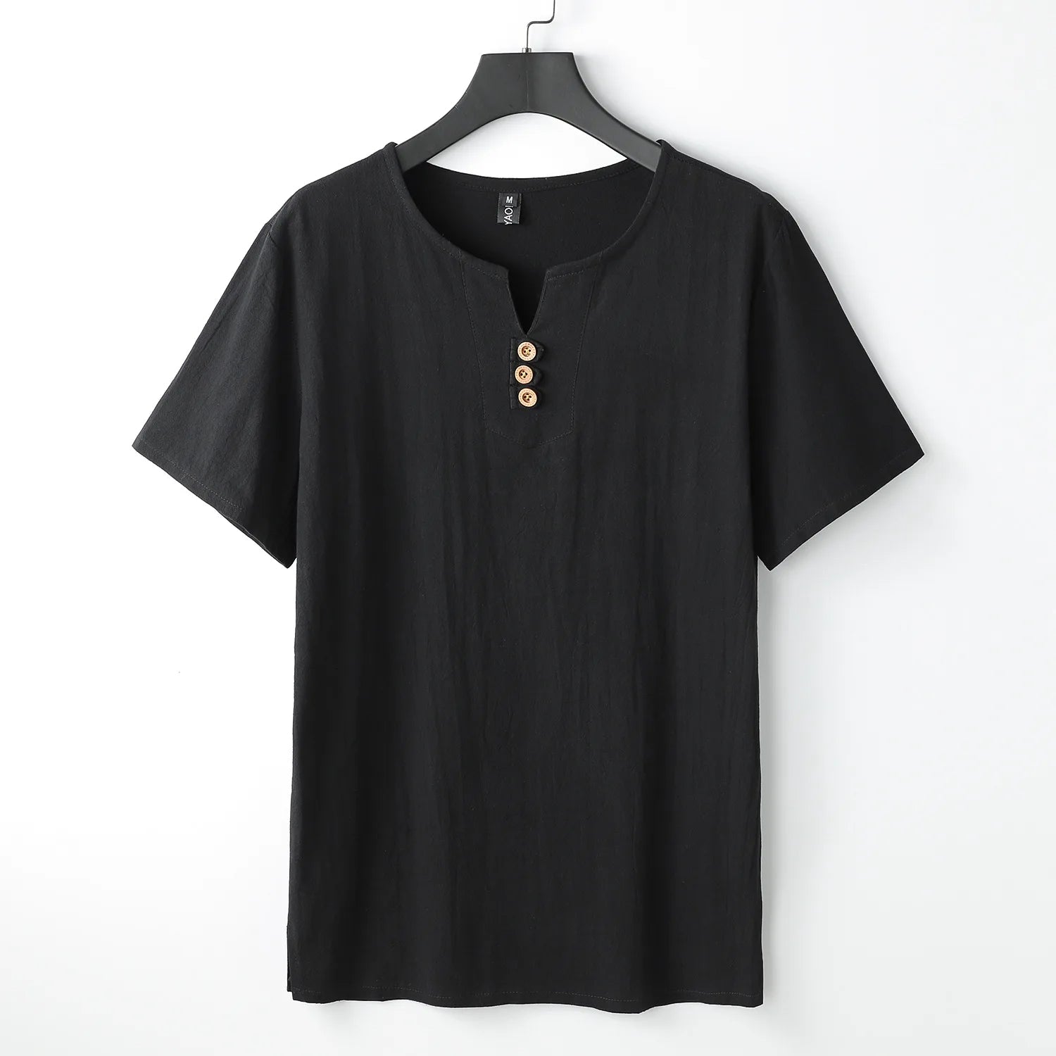 Valaro Linen Split-Neck Tee