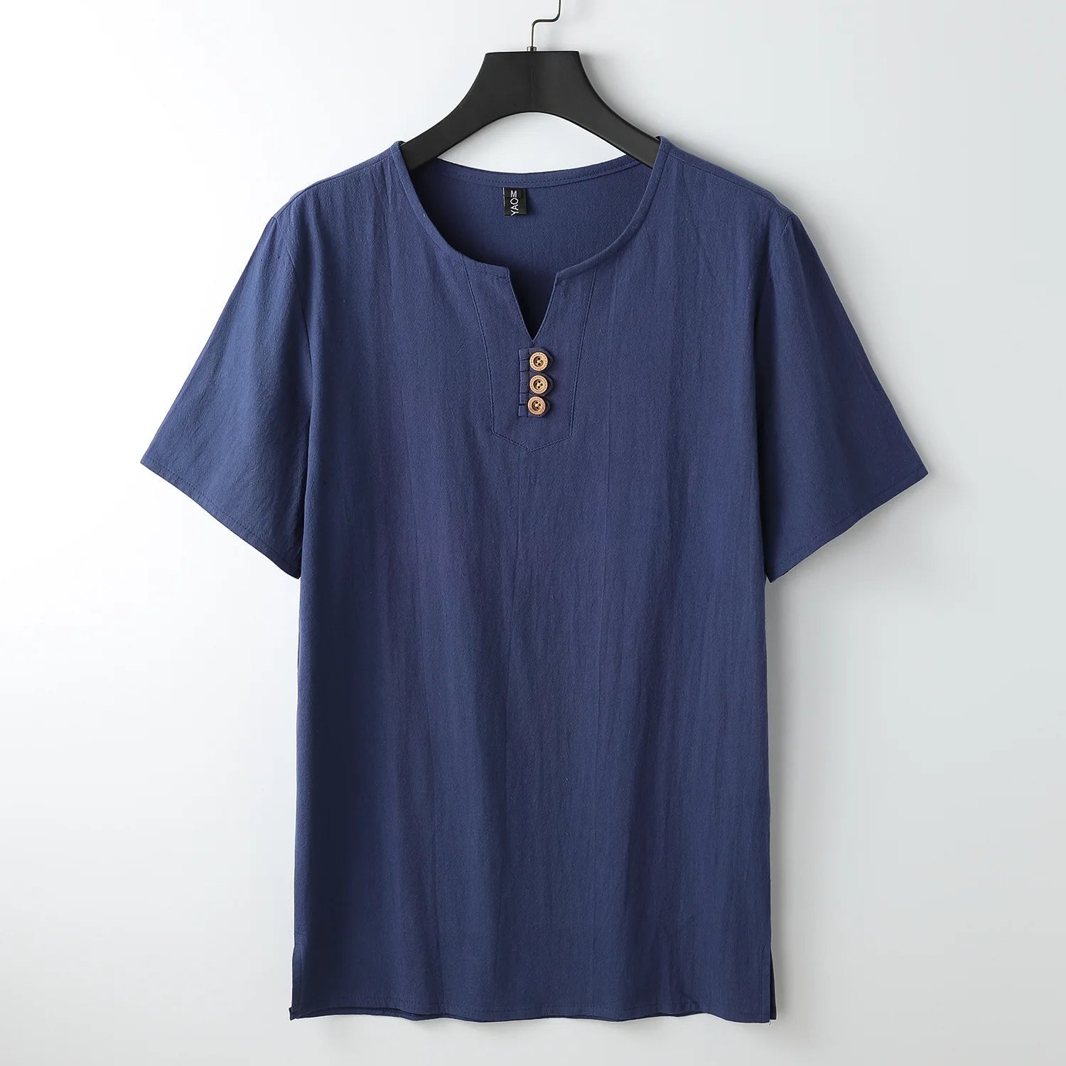 Valaro Linen Split-Neck Tee
