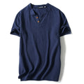 Valaro Linen Split-Neck Tee